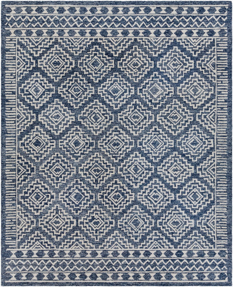 Granada Beige/Navy Handmade Rug GND-2322 - 2'6" x 10'