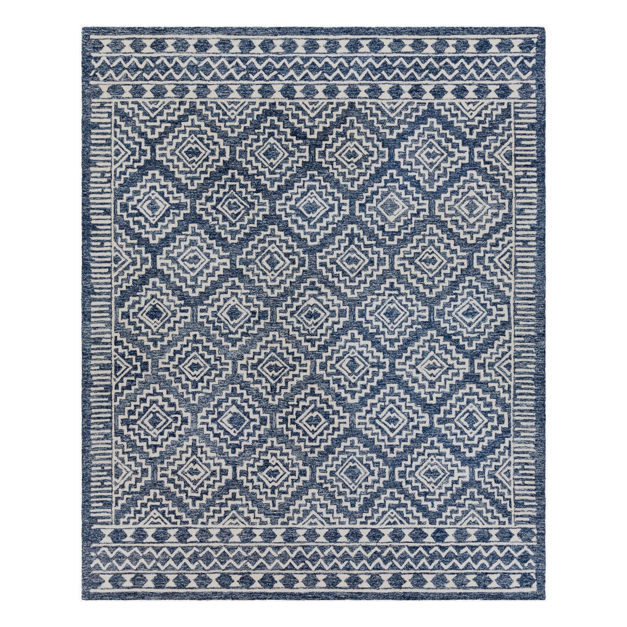 Granada Beige/Navy Handmade Rug GND-2322 - 2'6" x 10'