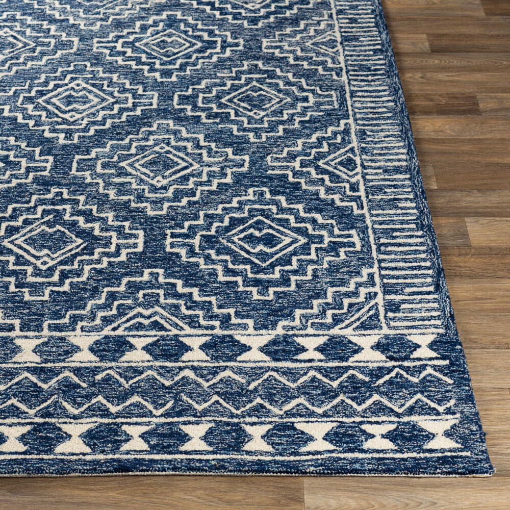 Granada Beige/Navy Handmade Rug GND-2322 - front