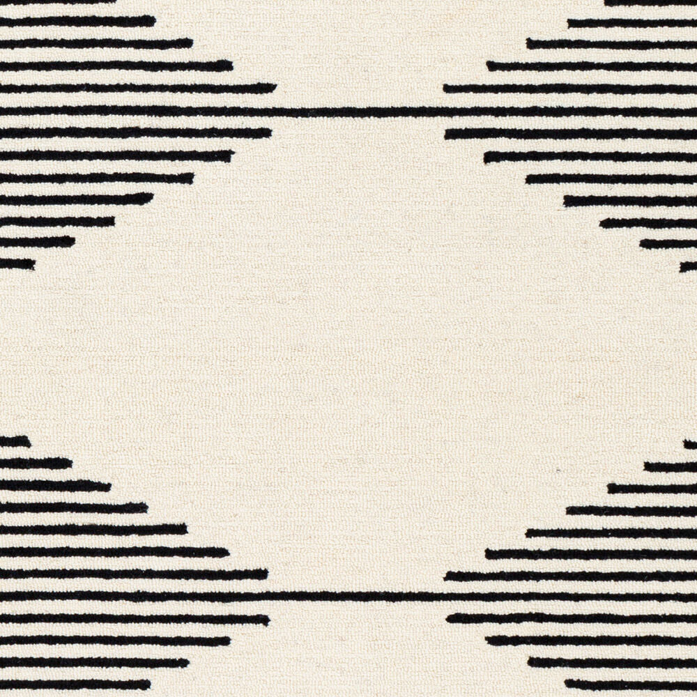 Granada Beige/Black Handmade Rug - swatch