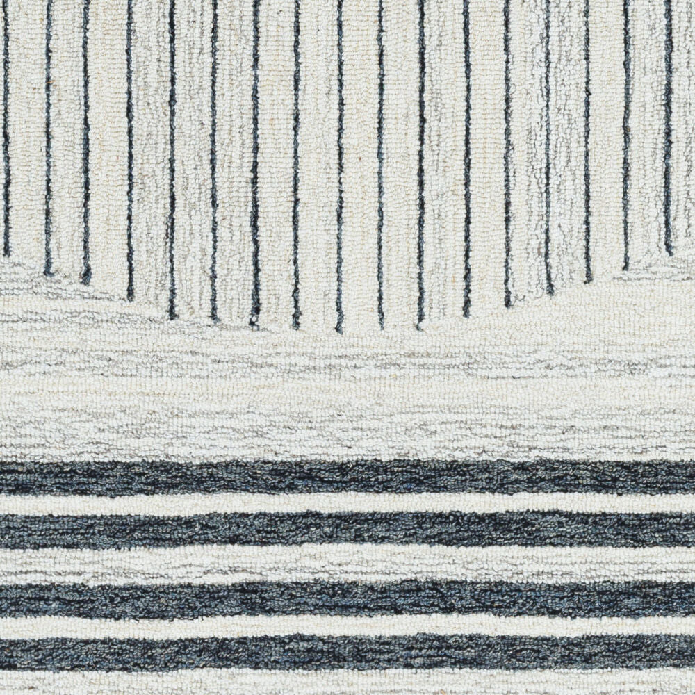 Granada Black/Light Beige Handmade Rug - swatch