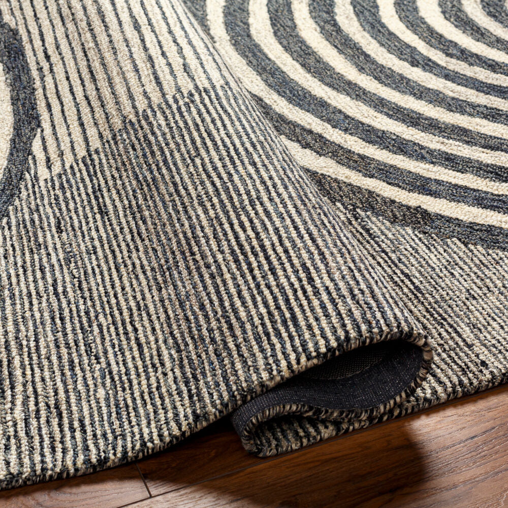 Granada Beige/Tan Handmade Rug - fold