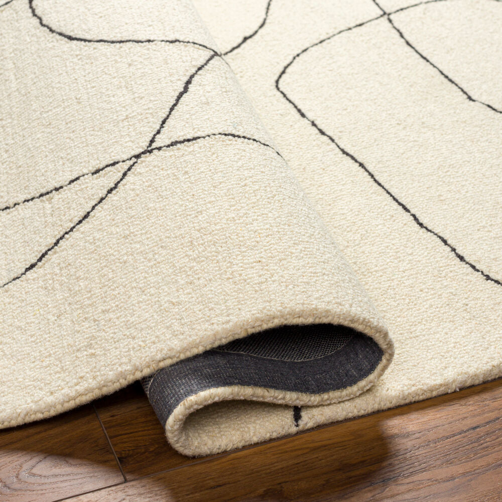 Granada Dark Brown/Ivory Handmade Rug - fold