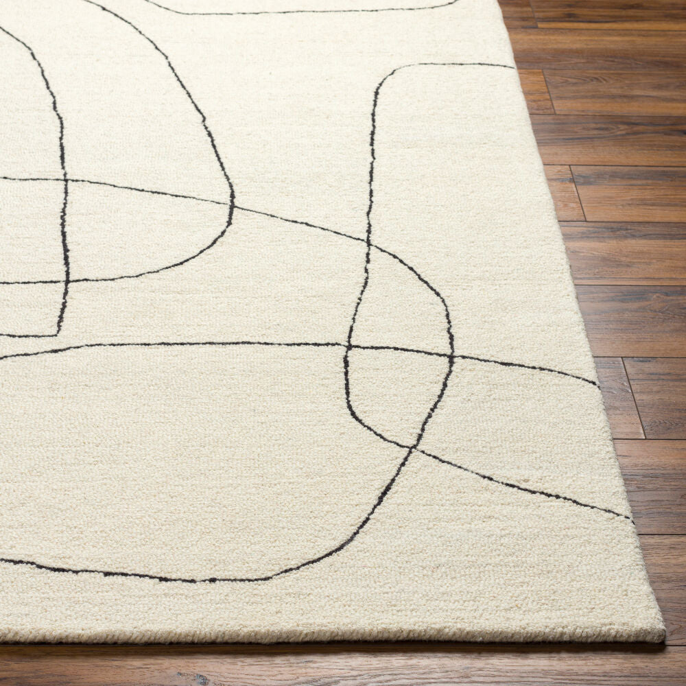 Granada Dark Brown/Ivory Handmade Rug - front