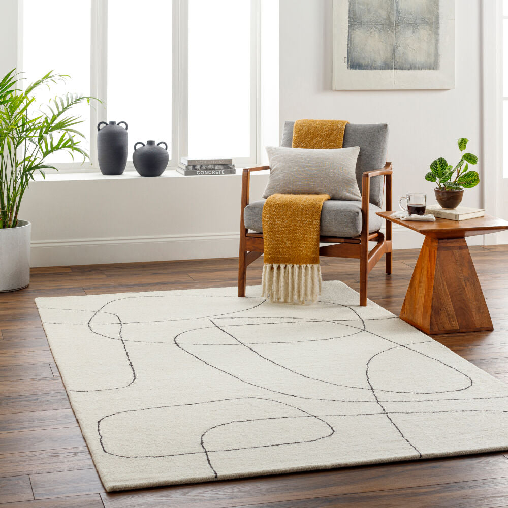 Granada Dark Brown/Ivory Handmade Rug - roomscene