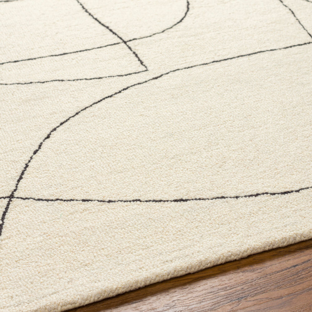 Granada Dark Brown/Ivory Handmade Rug - texture