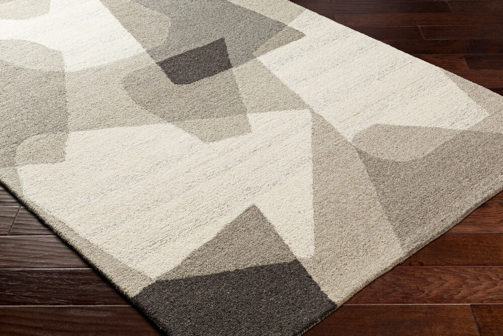 Granada Beige/Light Gray Handmade Rug - corner