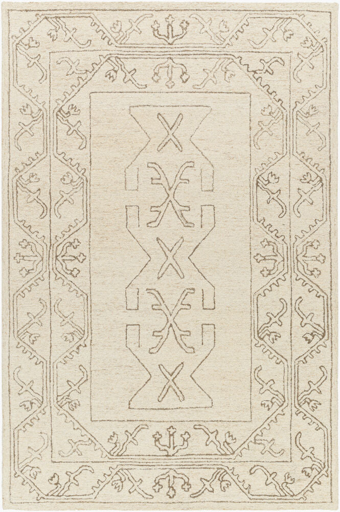 Granada Brown/Ivory Handmade Rug - 2' x 3'