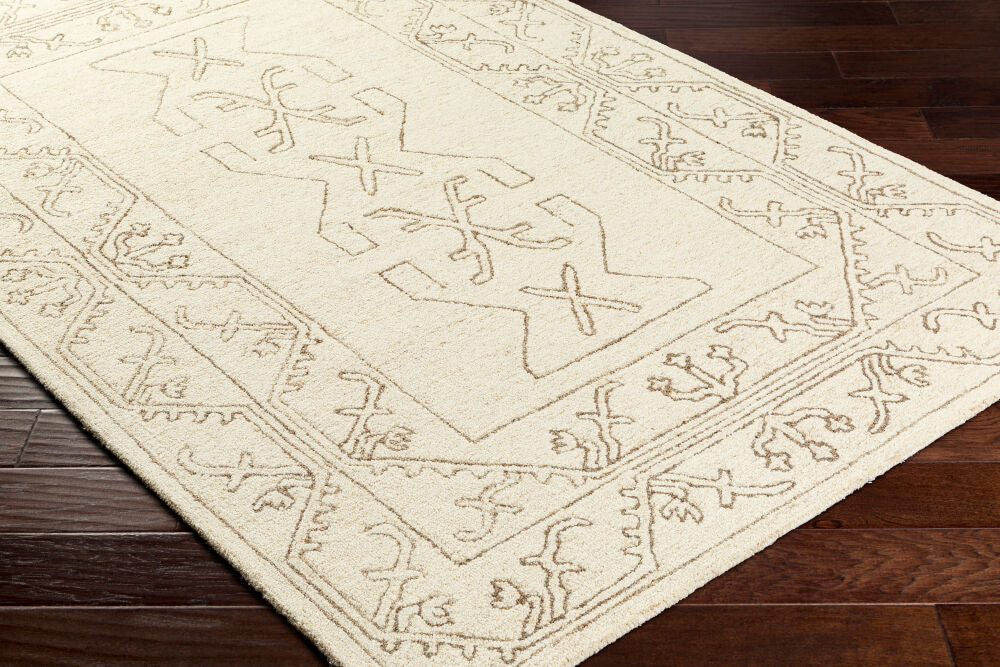 Granada Brown/Ivory Handmade Rug - corner