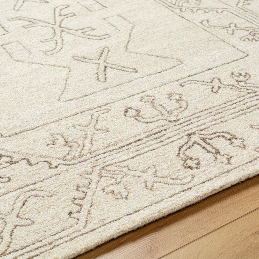 Granada Brown/Ivory Handmade Rug - texture