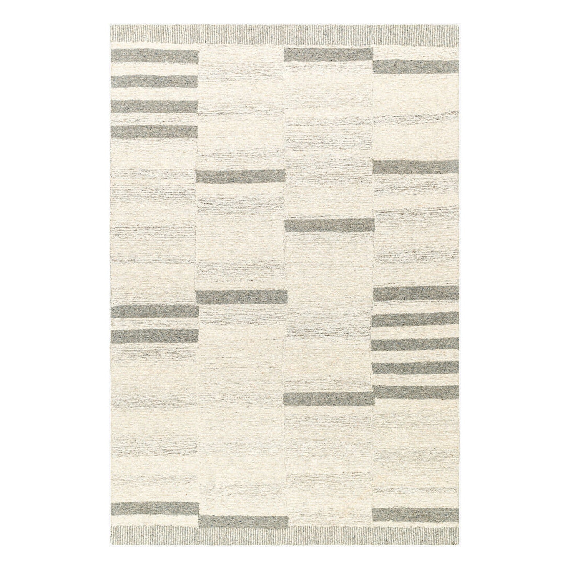 Granada Cream/Medium Gray Handmade Rug - 2' x 3'