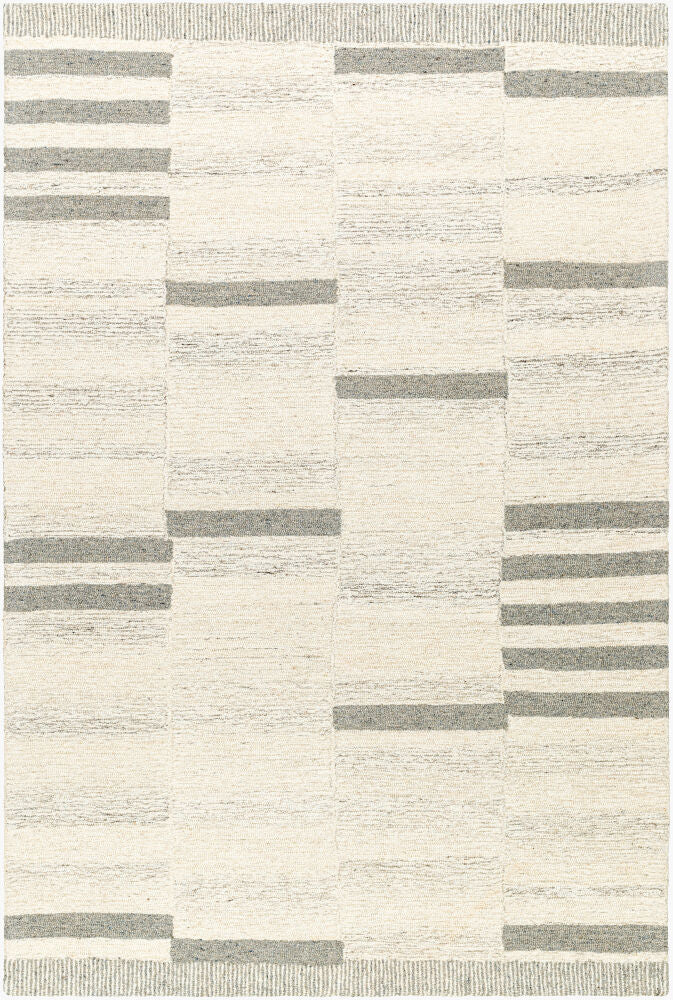 Granada Cream/Medium Gray Handmade Rug - 2' x 3'