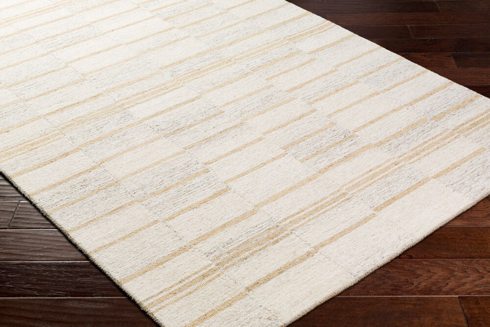 Granada Cream/Taupe Handmade Rug - corner