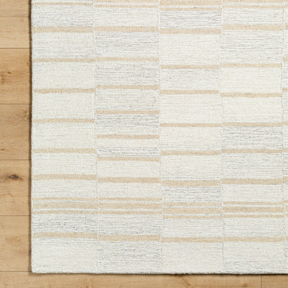 Granada Cream/Taupe Handmade Rug - overhead