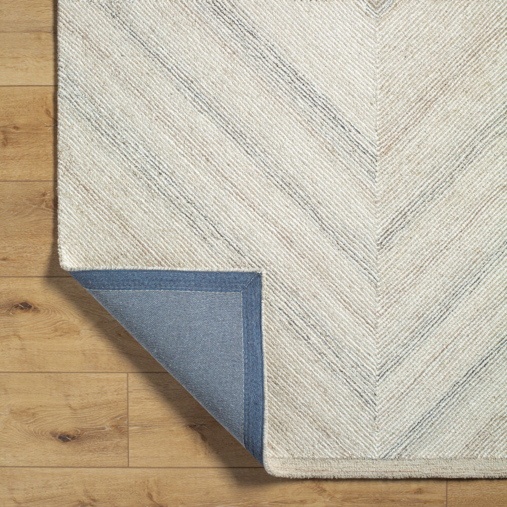 Granada Ivory/Medium Brown Handmade Rug GND-2366 - fold