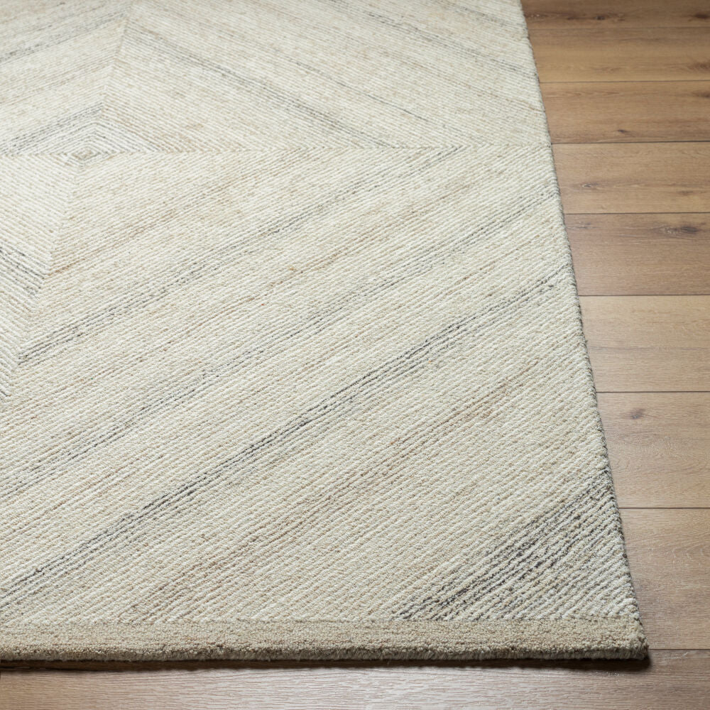 Granada Ivory/Medium Brown Handmade Rug GND-2366 - front