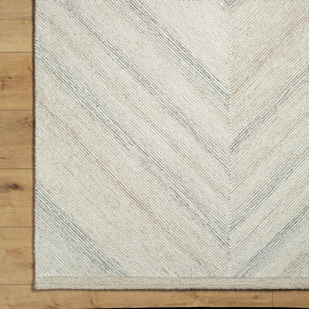 Granada Ivory/Medium Brown Handmade Rug GND-2366 - overhead