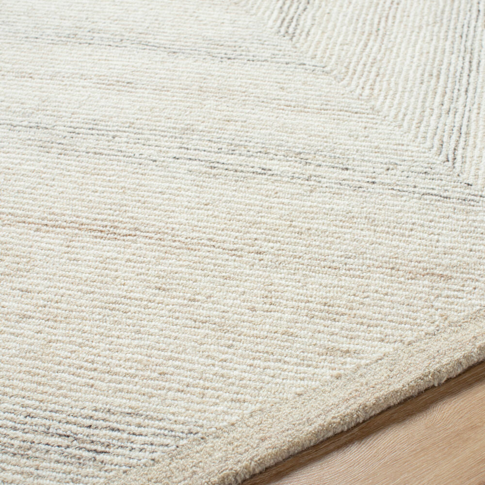 Granada Ivory/Medium Brown Handmade Rug GND-2366 - texture