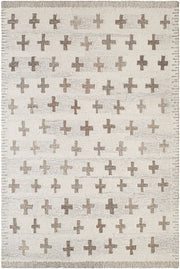 Granada Ivory/Medium Brown Handmade Rug GND-2368 - 2' x 3'