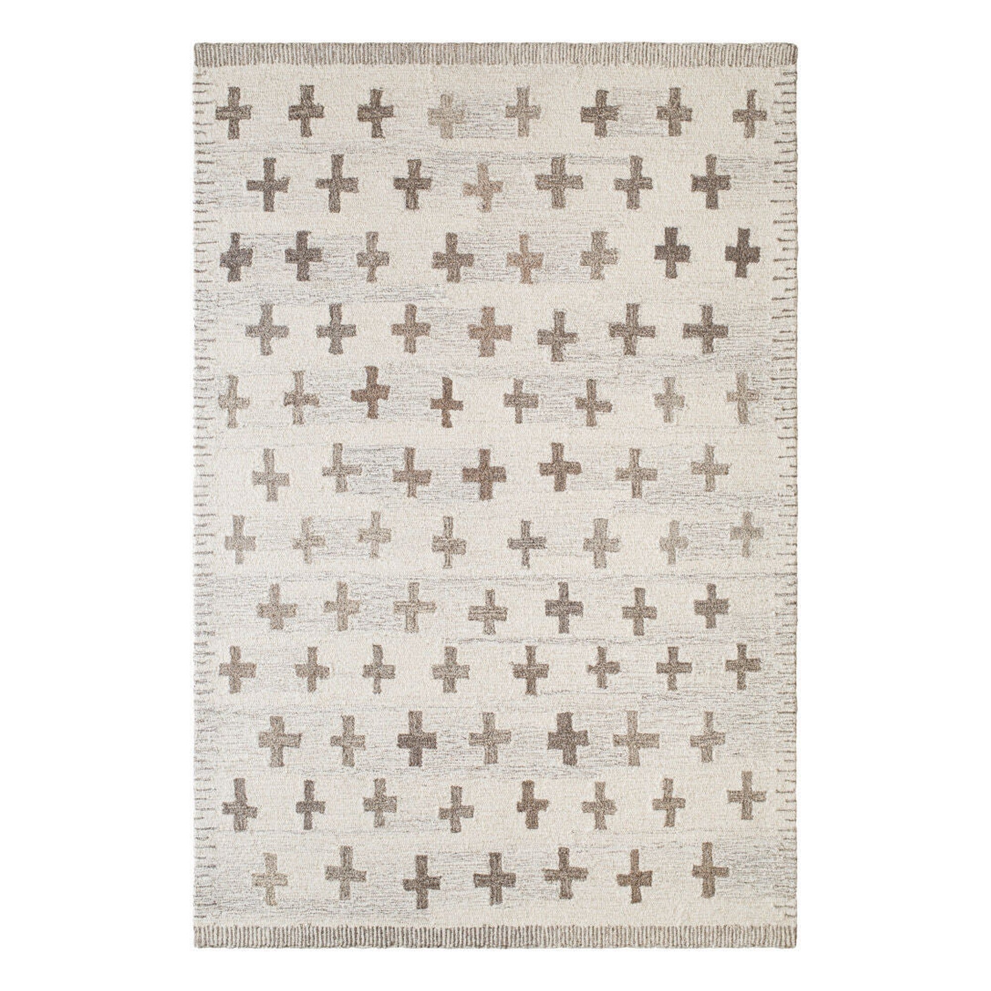 Granada Ivory/Medium Brown Handmade Rug GND-2368 - 2' x 3'