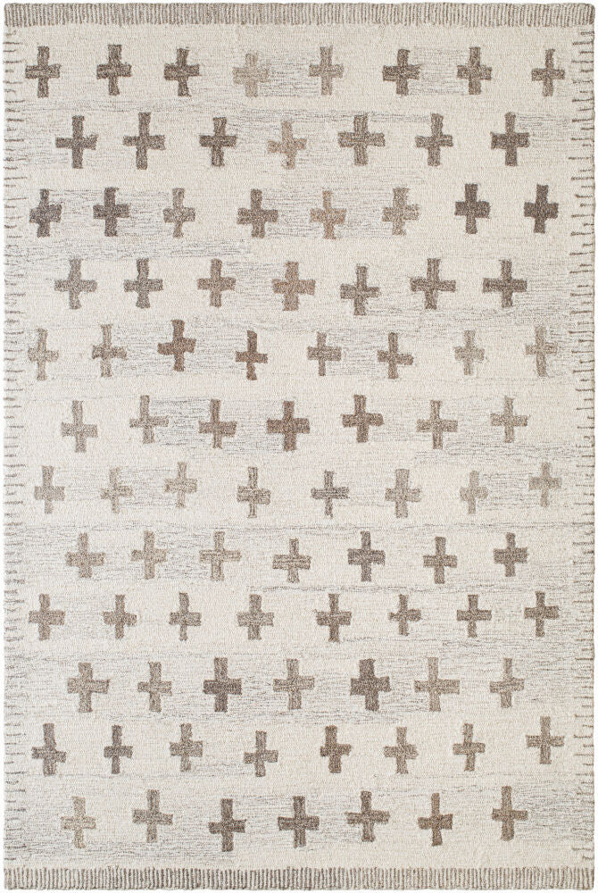 Granada Ivory/Medium Brown Handmade Rug GND-2368 - 2' x 3'