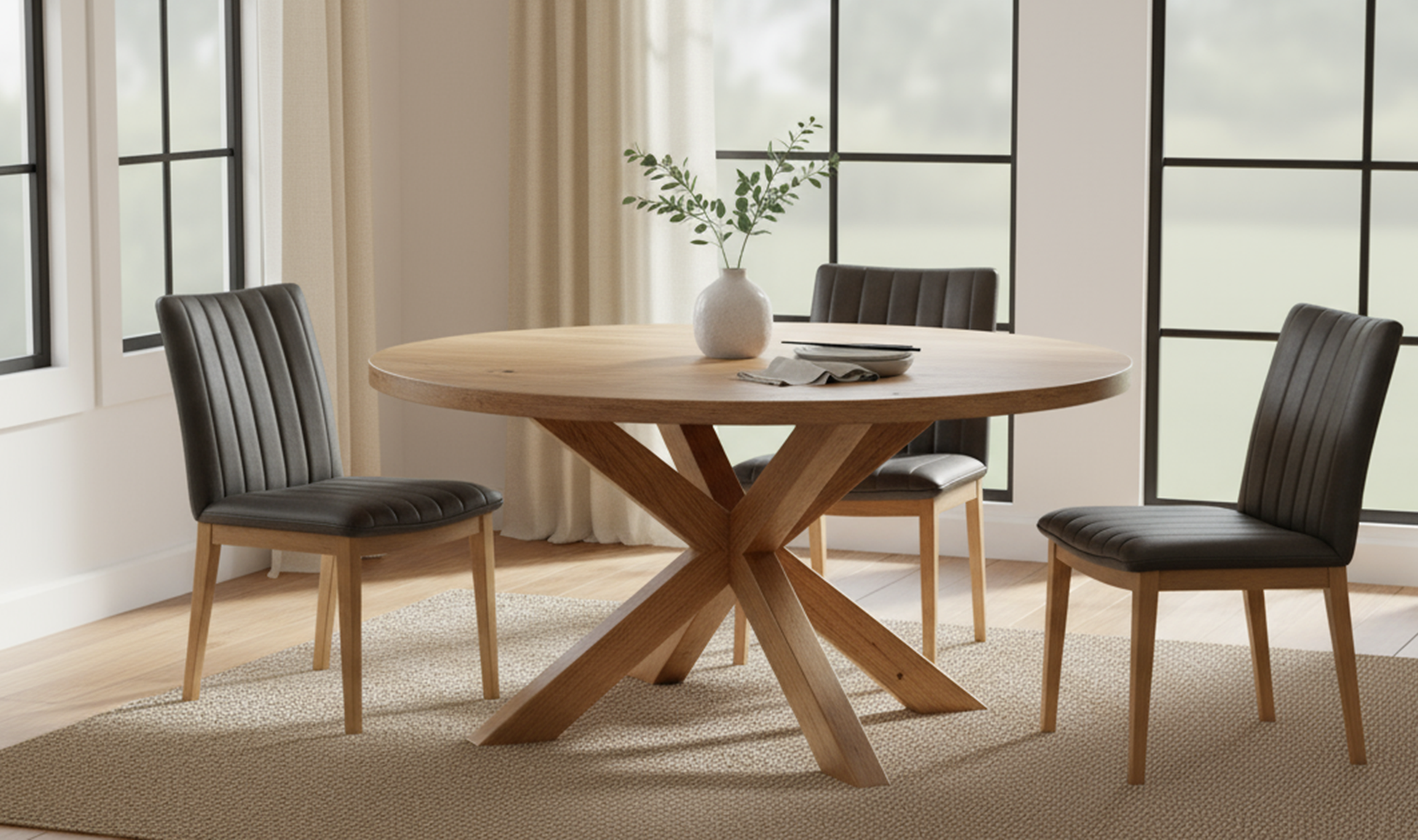 Demi Dining Chair Brown Leather-Set of Two by Moe's Home Collection - view 5