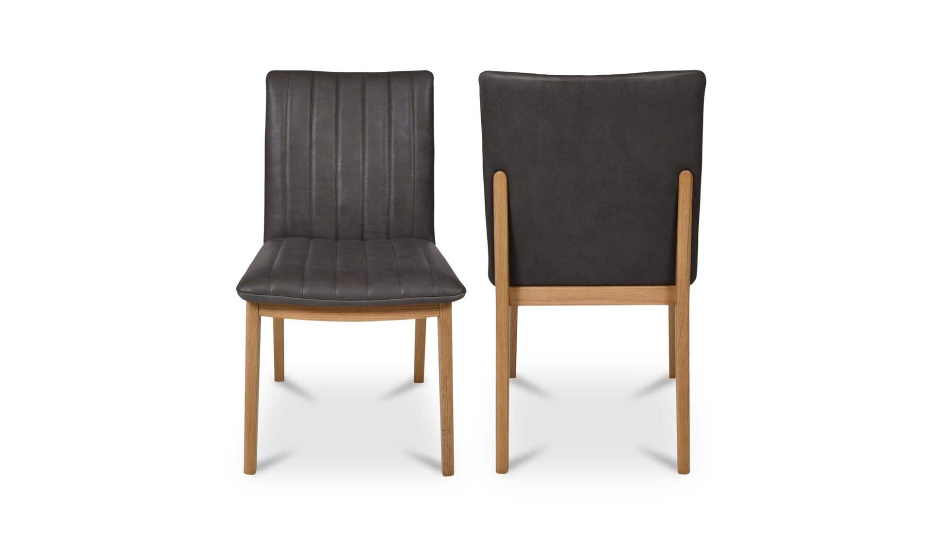 Demi Dining Chair Brown Leather-Set of Two by Moe's Home Collection - view 7