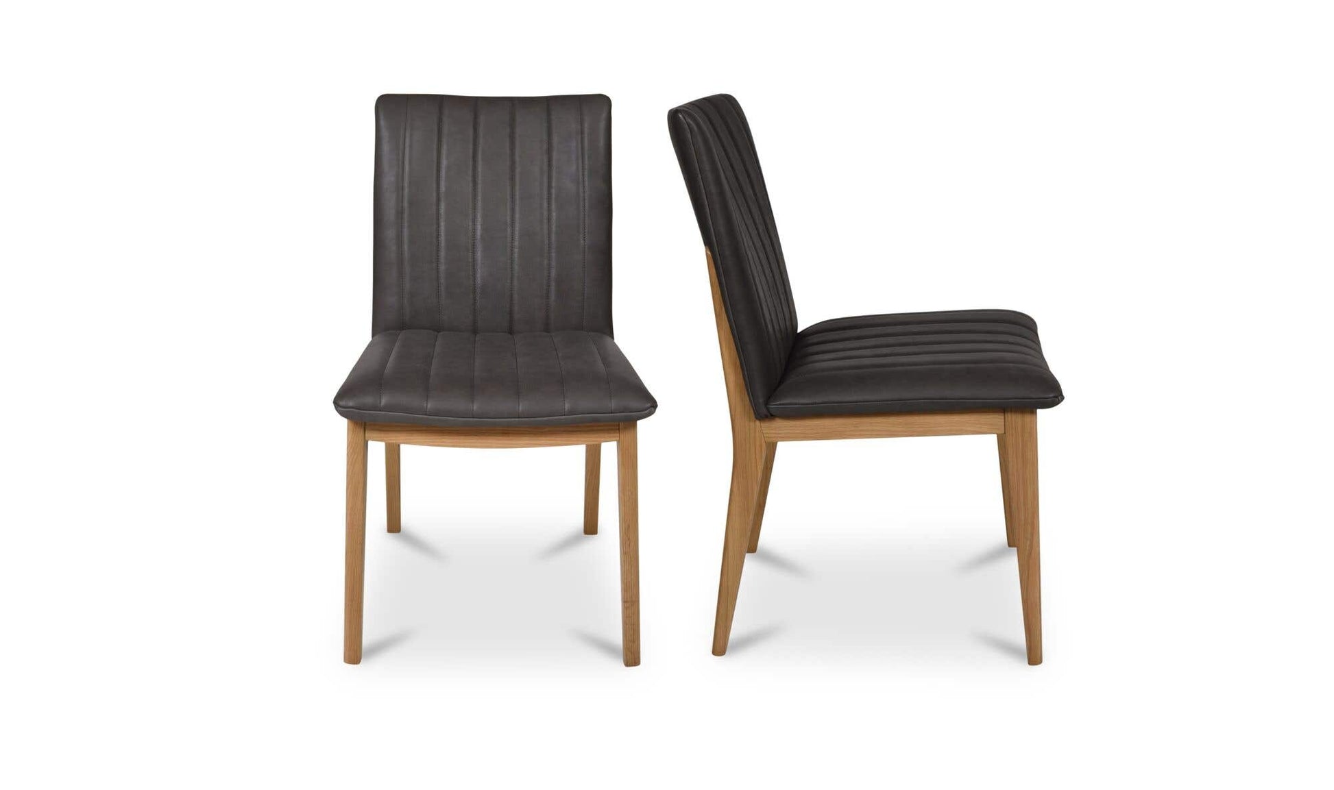 Demi Dining Chair Brown Leather-Set of Two by Moe's Home Collection - view 6