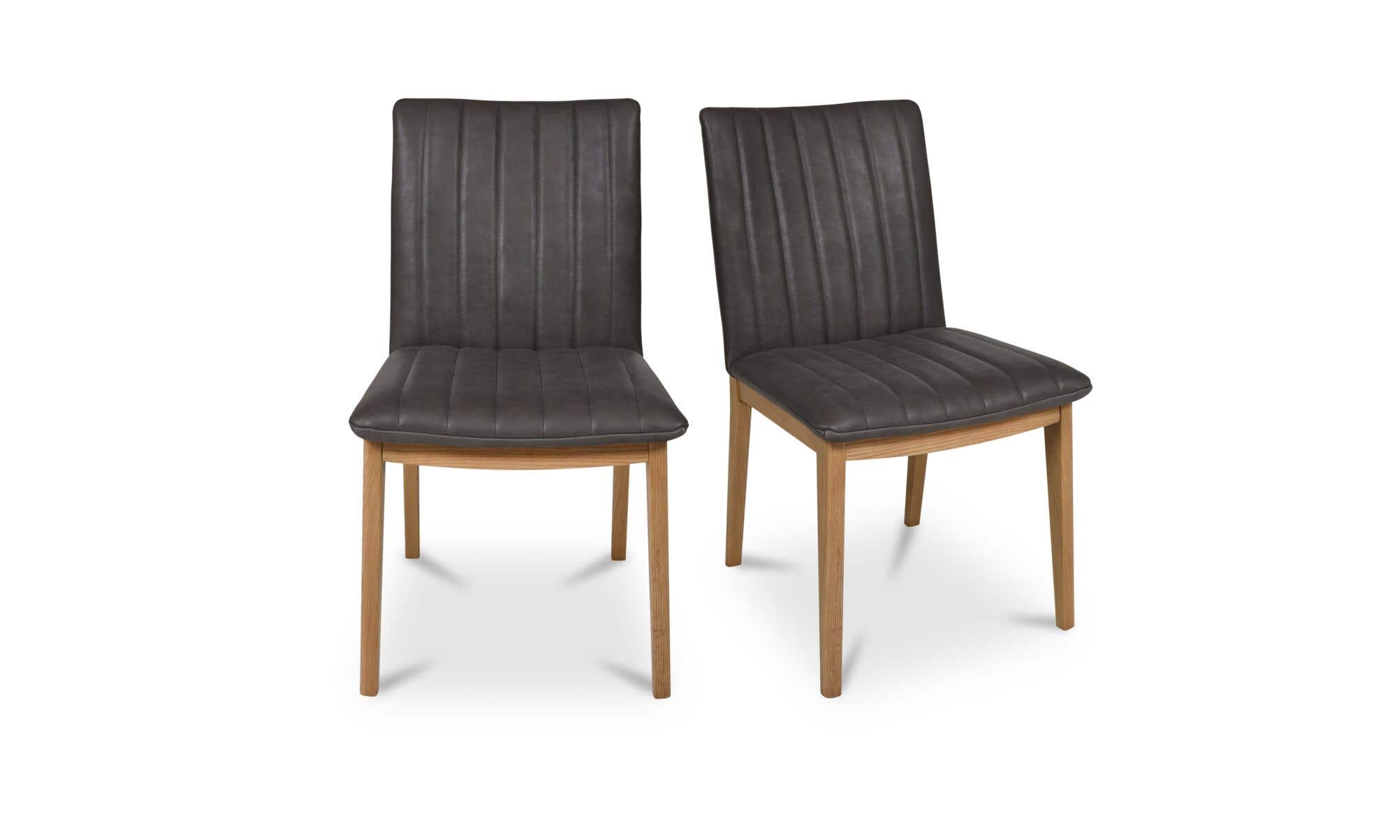 Demi Dining Chair Brown Leather-Set of Two by Moe's Home Collection - view 4