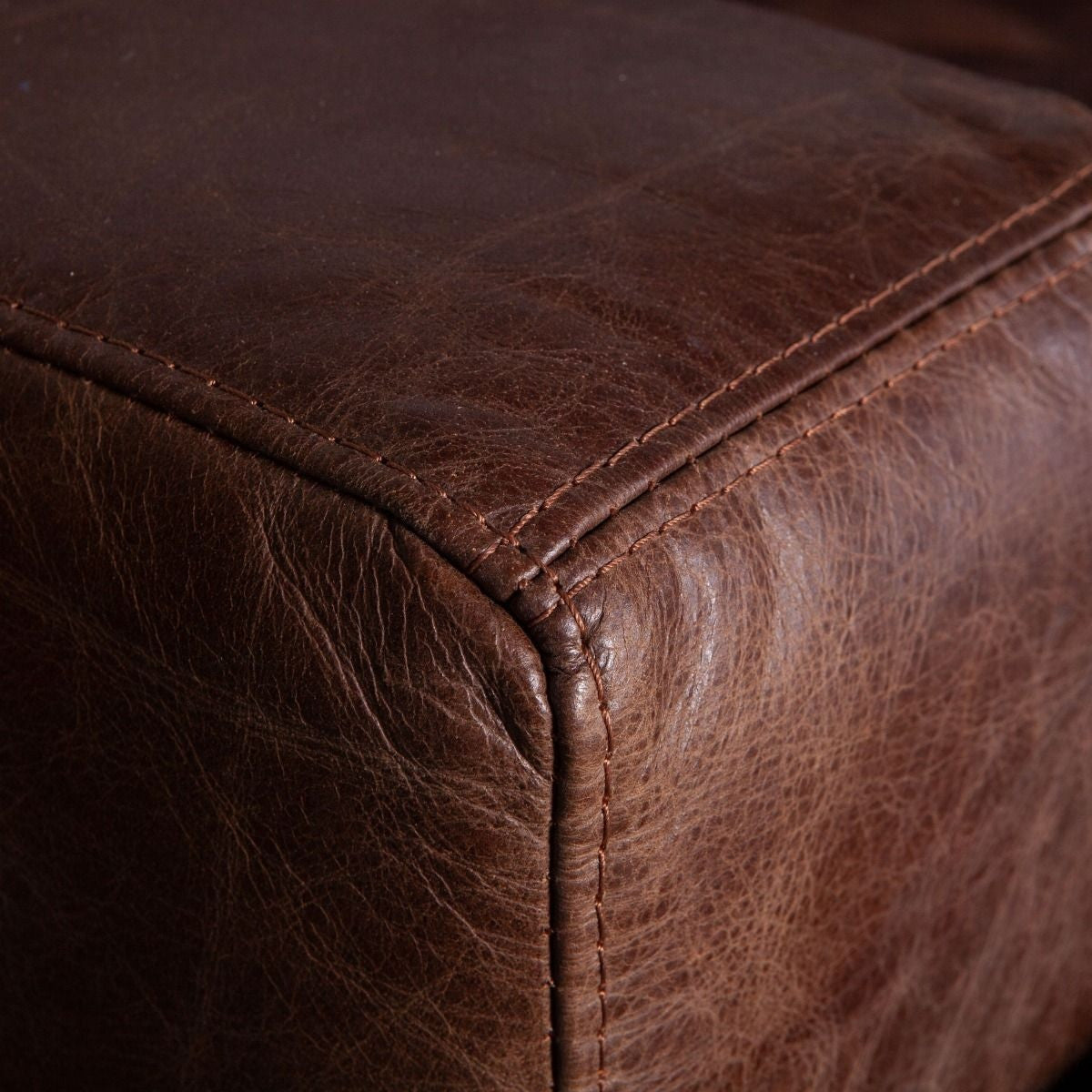 Loft Retro Industrial Cigar Brown Leather Club Chair 41"