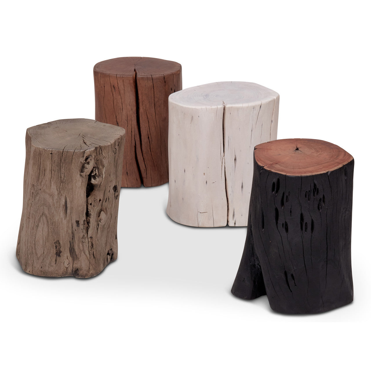 Brooks - Solid Wood Stump - Ebonized