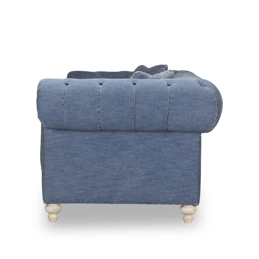 Greenwich 96″ Sofa in Desi Blue Denim