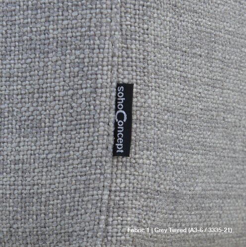 Soho Concept Simena Sectional Sofa GREY TWEED