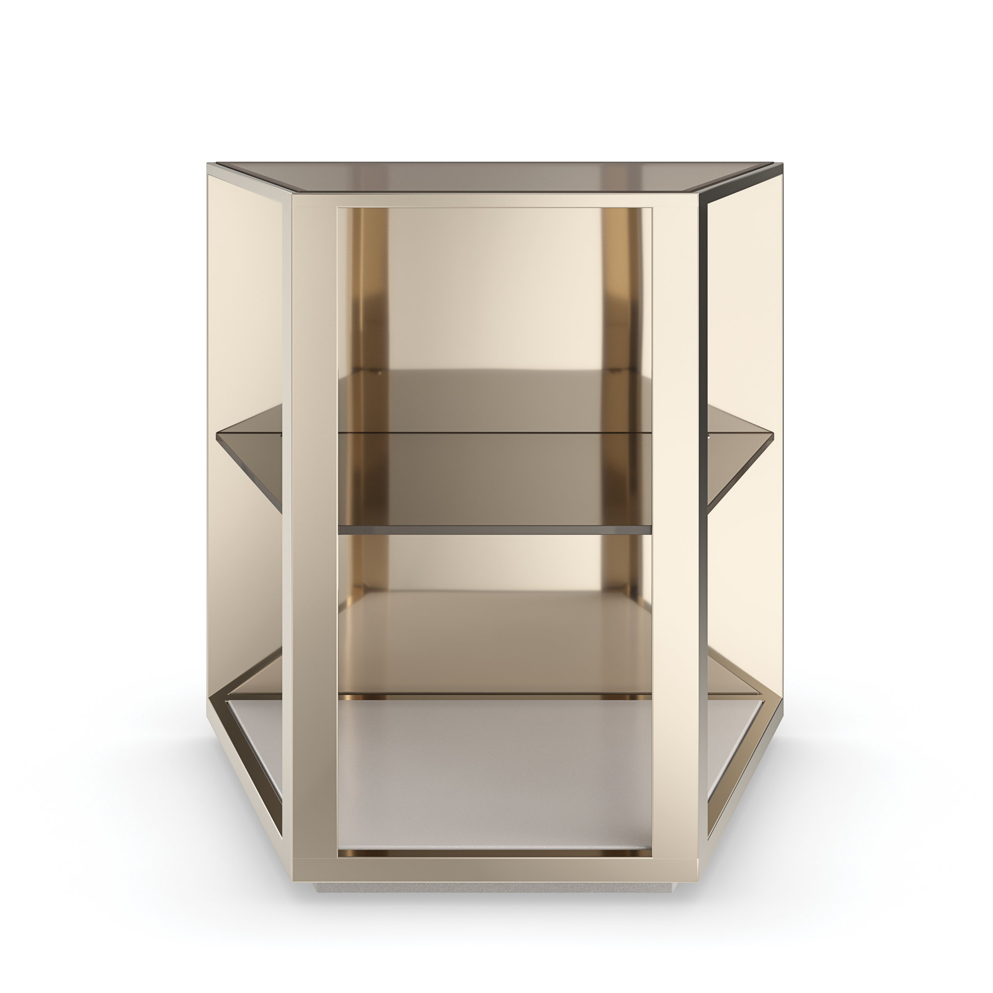 Refraction End Table Oyster 23.25" by Caracole