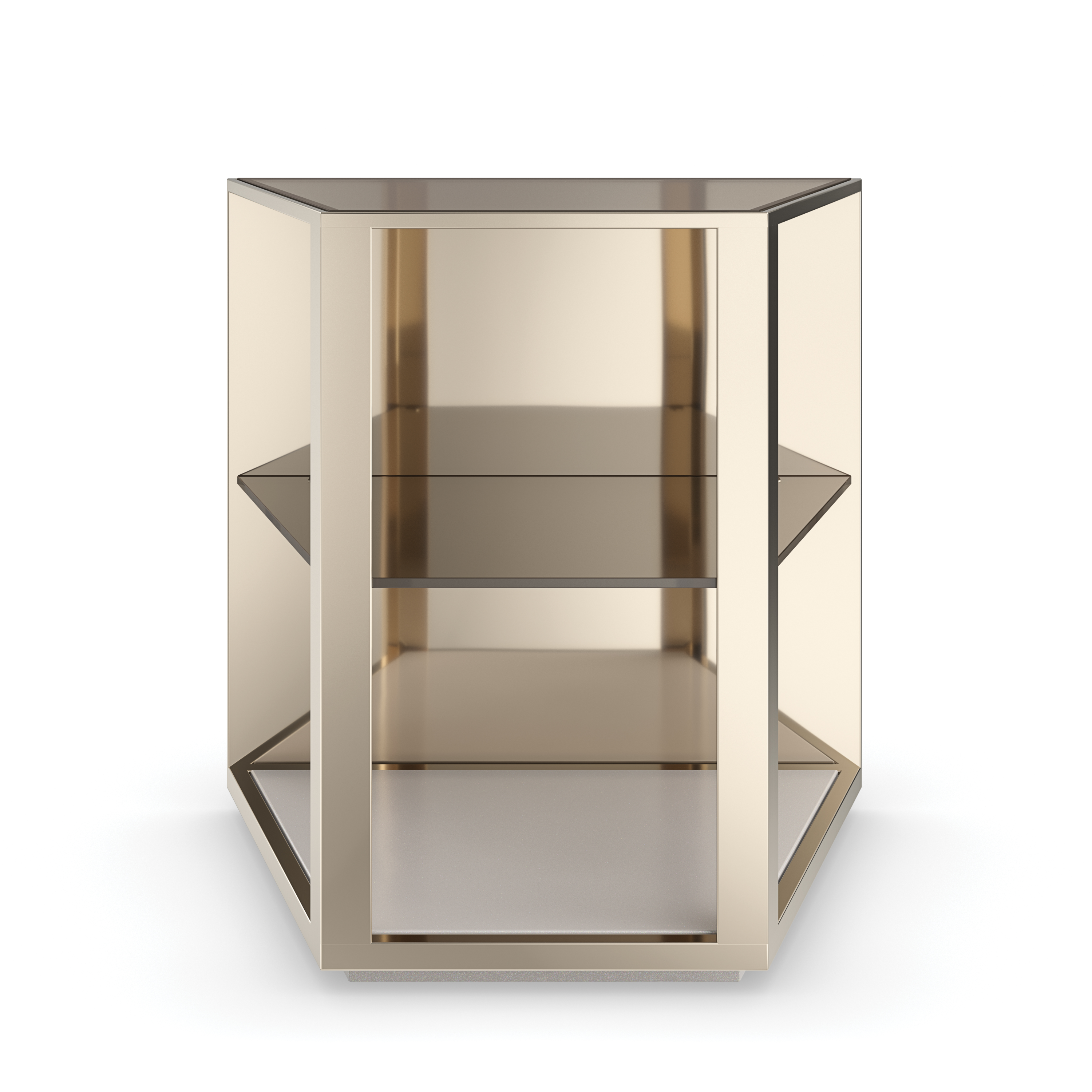 Refraction End Table Oyster 23.25" by Caracole