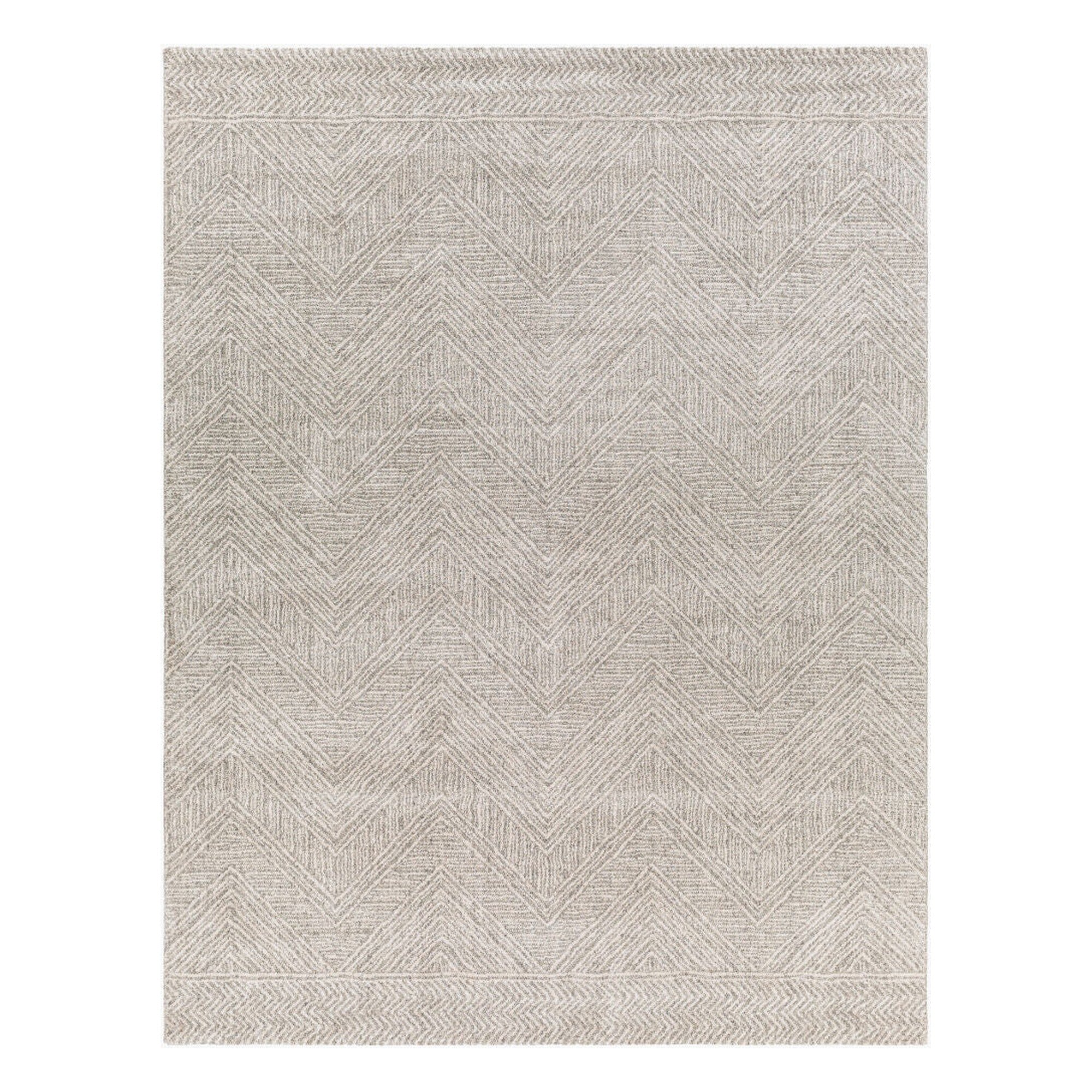 Gavic Black/Light Slate Machine Woven Rug - 2' x 2'11"