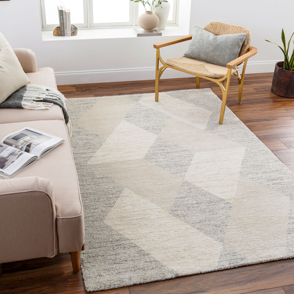 Gavic Ivory/Medium Gray Machine Woven Rug GVC-2316 - roomscene