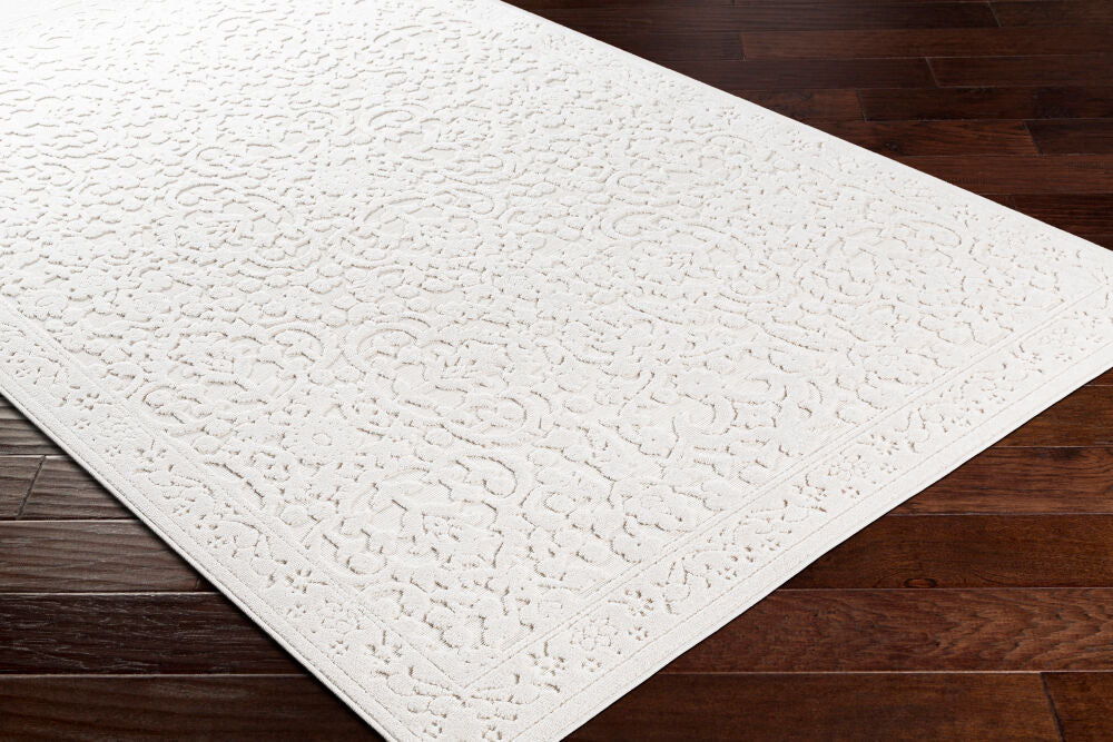 Greenwich Beige/Charcoal Machine Woven Rug - corner