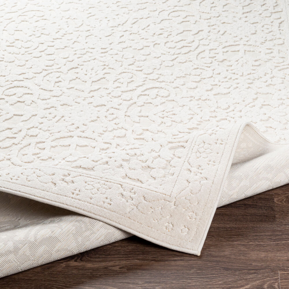 Greenwich Beige/Charcoal Machine Woven Rug - fold