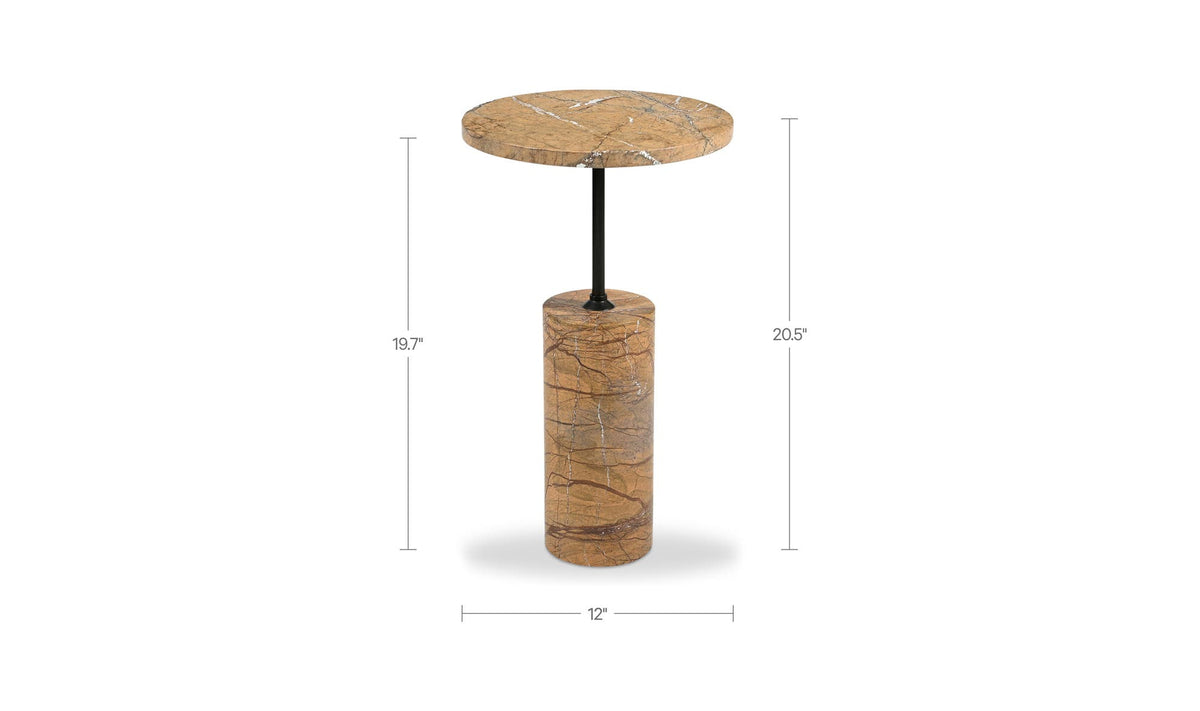 Dusk Accent Table Rainforest Brown Marble by Moe's Home Collection - view 9