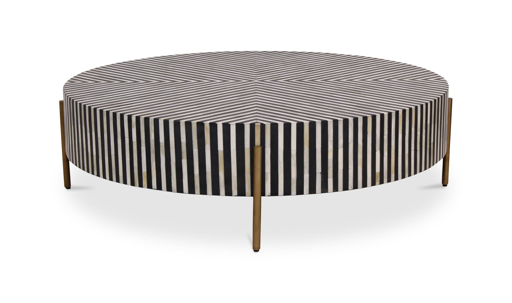 Chameau Medium Coffee Table Black and White by Moe's Home Collection - view 8