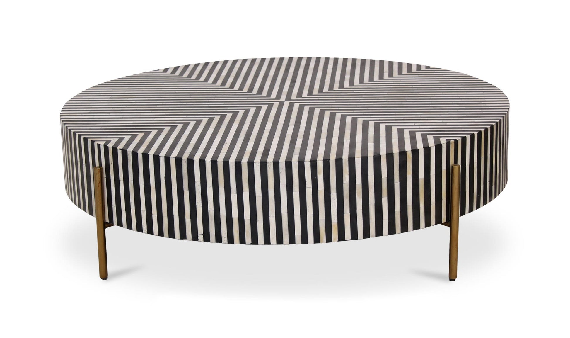Chameau Medium Coffee Table Black and White by Moe's Home Collection - view 11