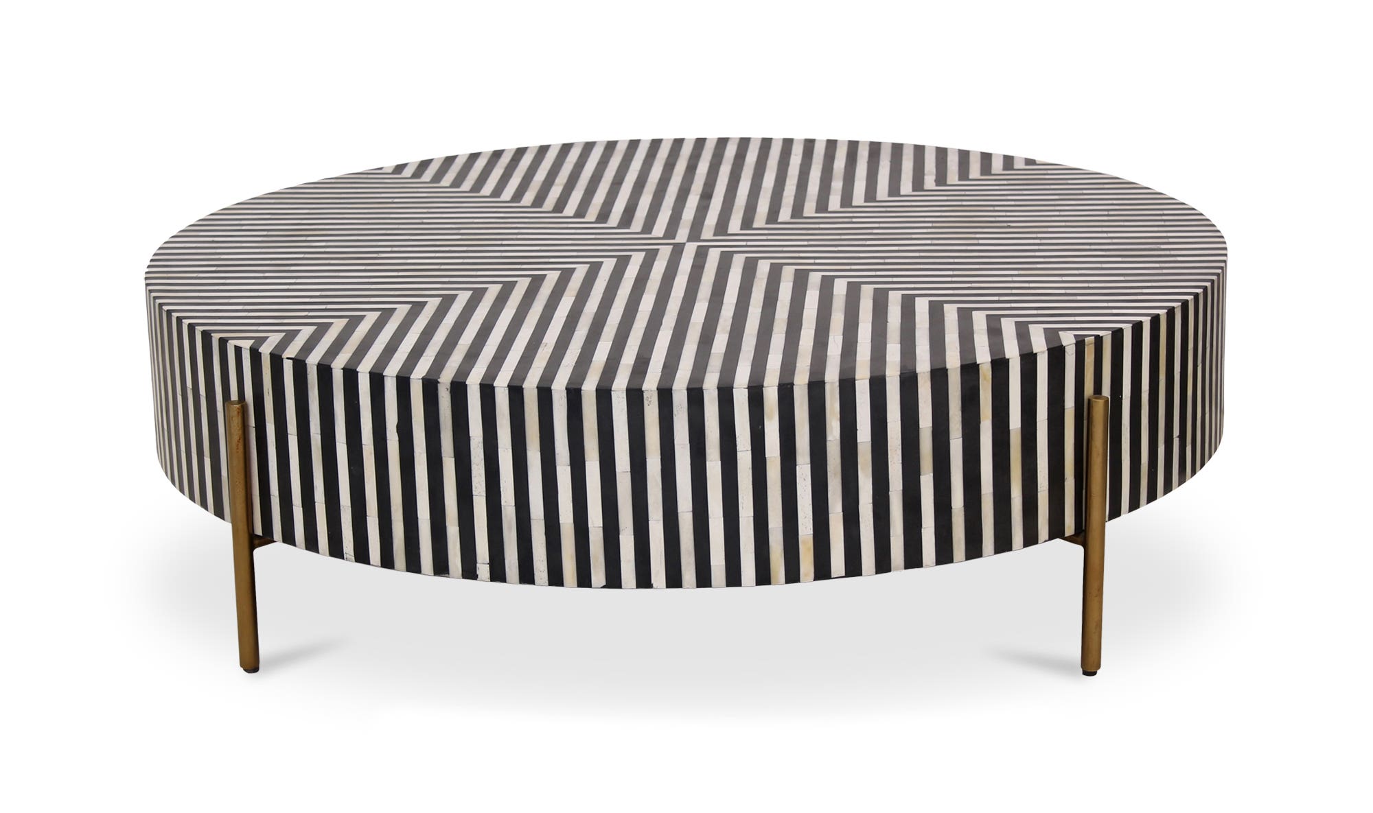 Chameau Medium Coffee Table Black and White by Moe's Home Collection - view 11