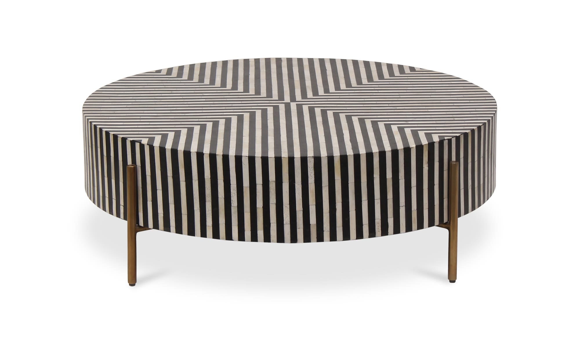 Chameau Small Coffee Table Black and White by Moe's Home Collection - view 9