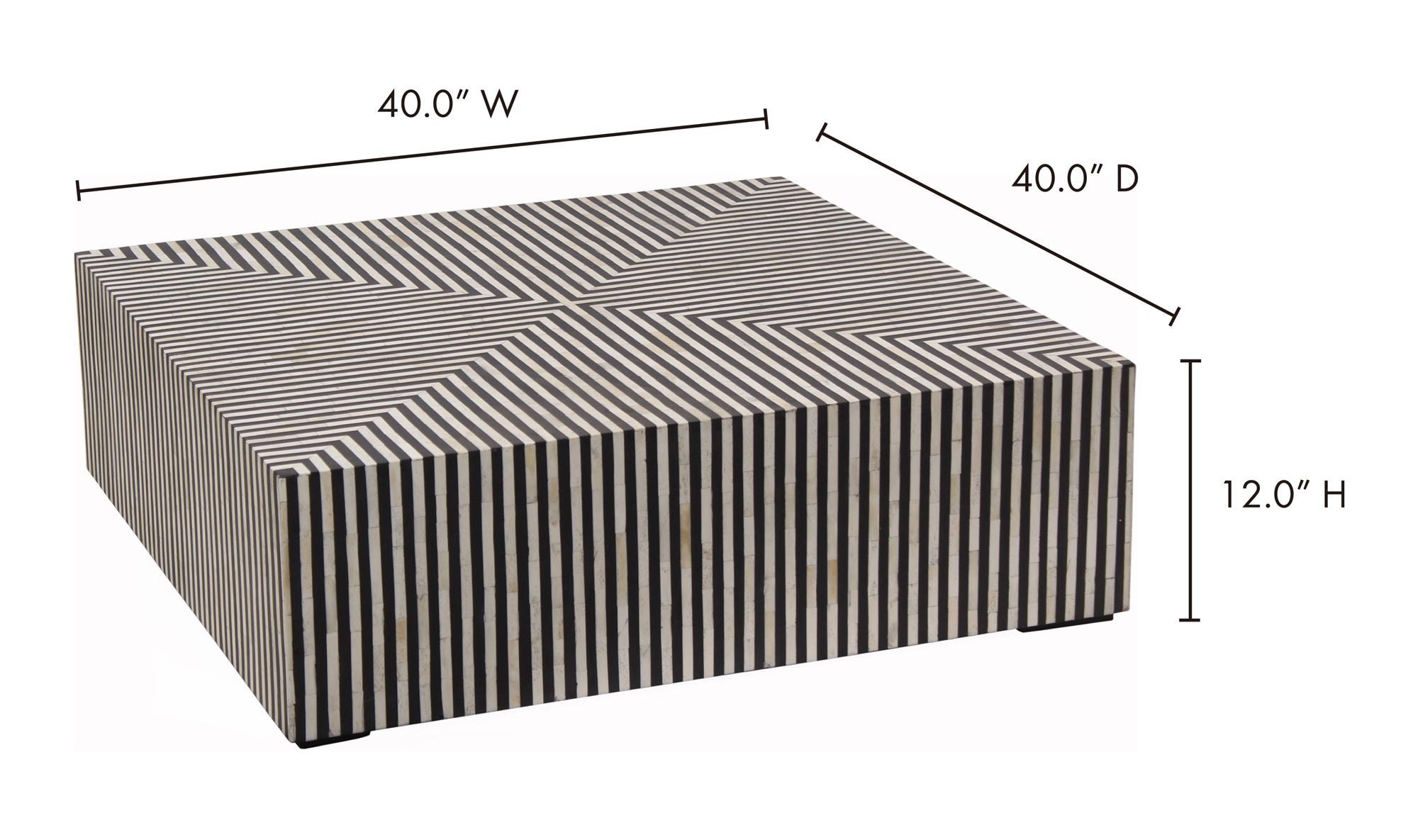 Terning Coffee Table Black and White by Moe's Home Collection - view 14