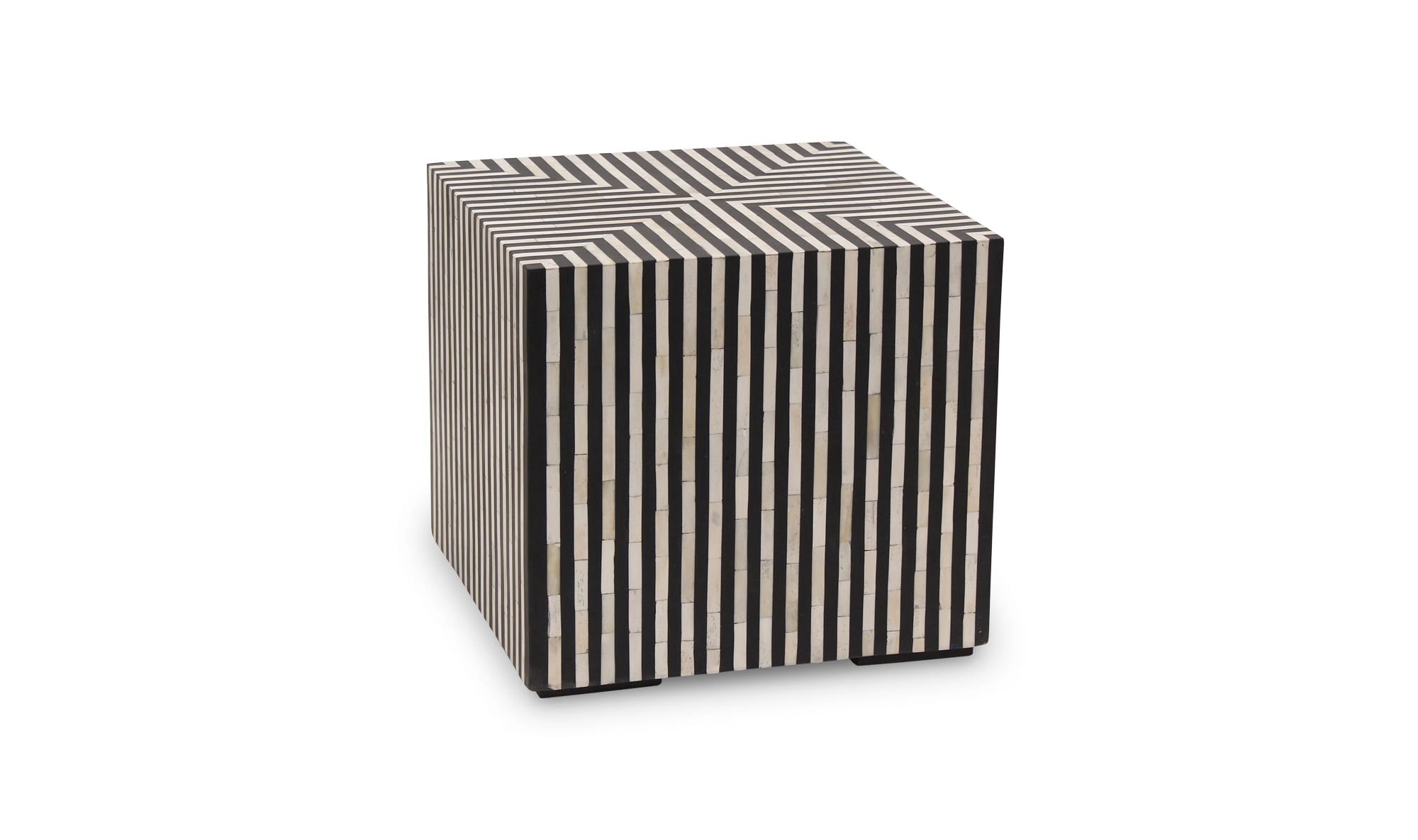 Terning Side Table Black and White by Moe's Home Collection - view 11