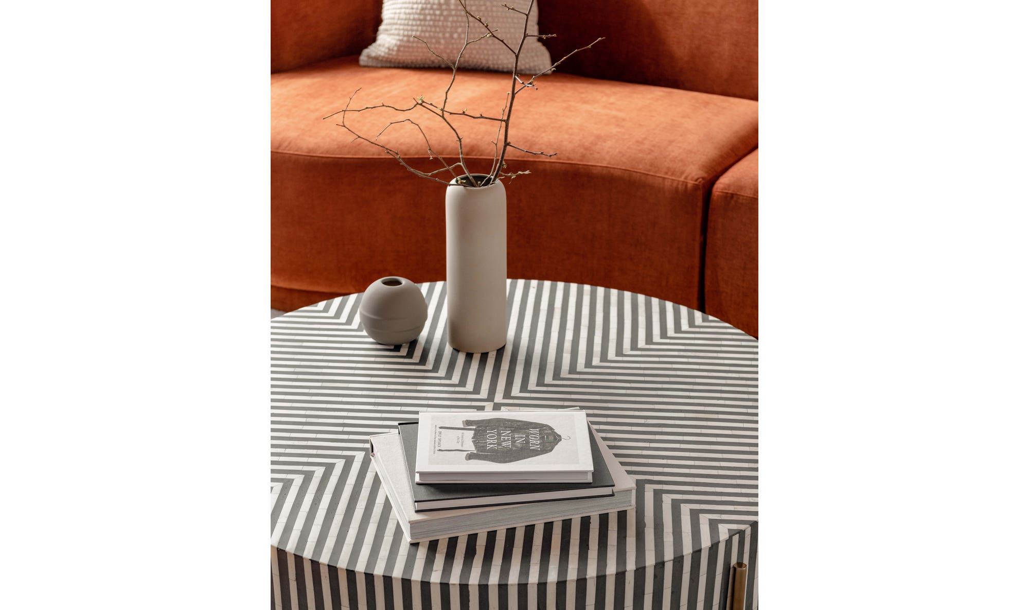Chameau Large Coffee Table Black and White by Moe's Home Collection - view 9