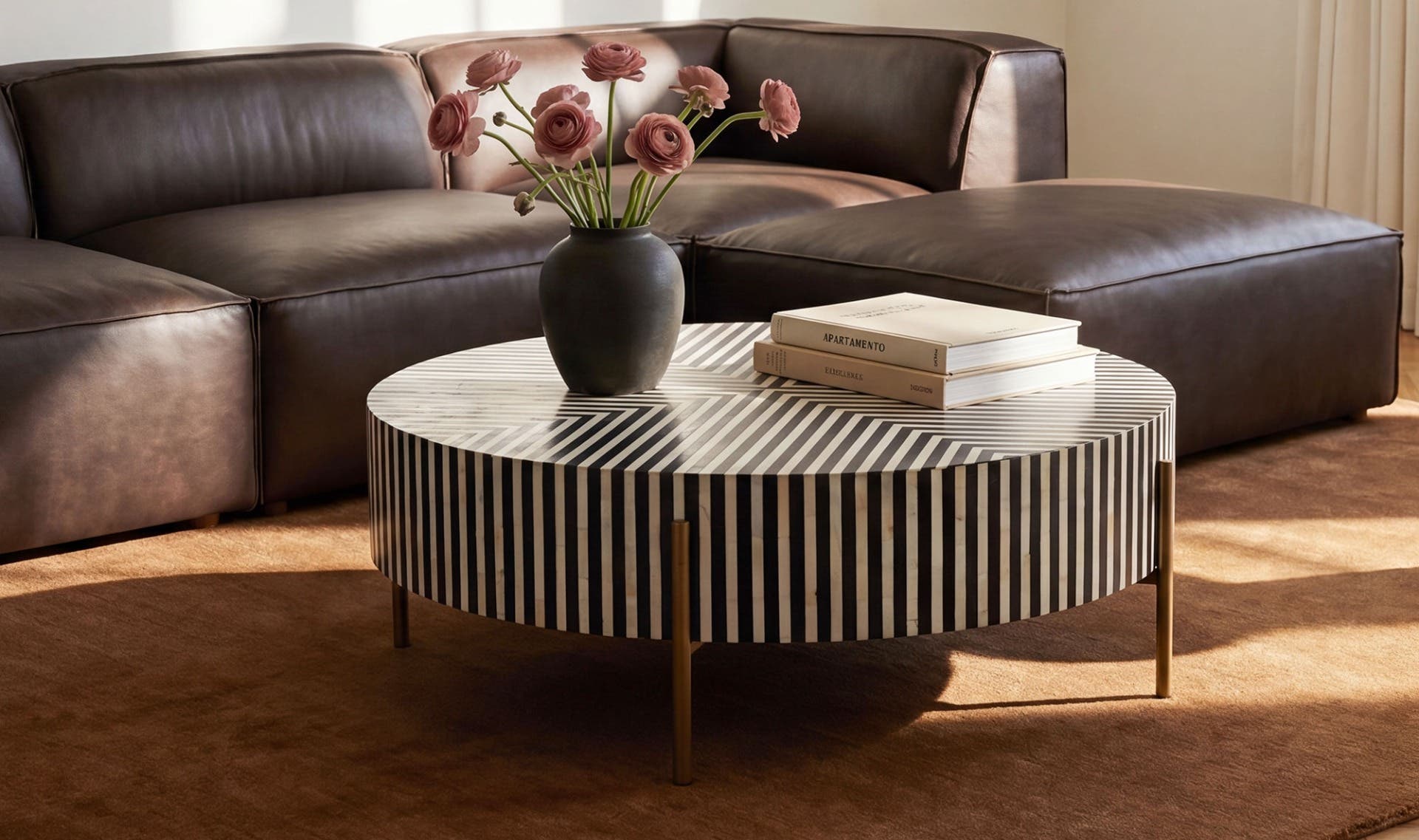 Chameau Large Coffee Table Black and White by Moe's Home Collection - view 8