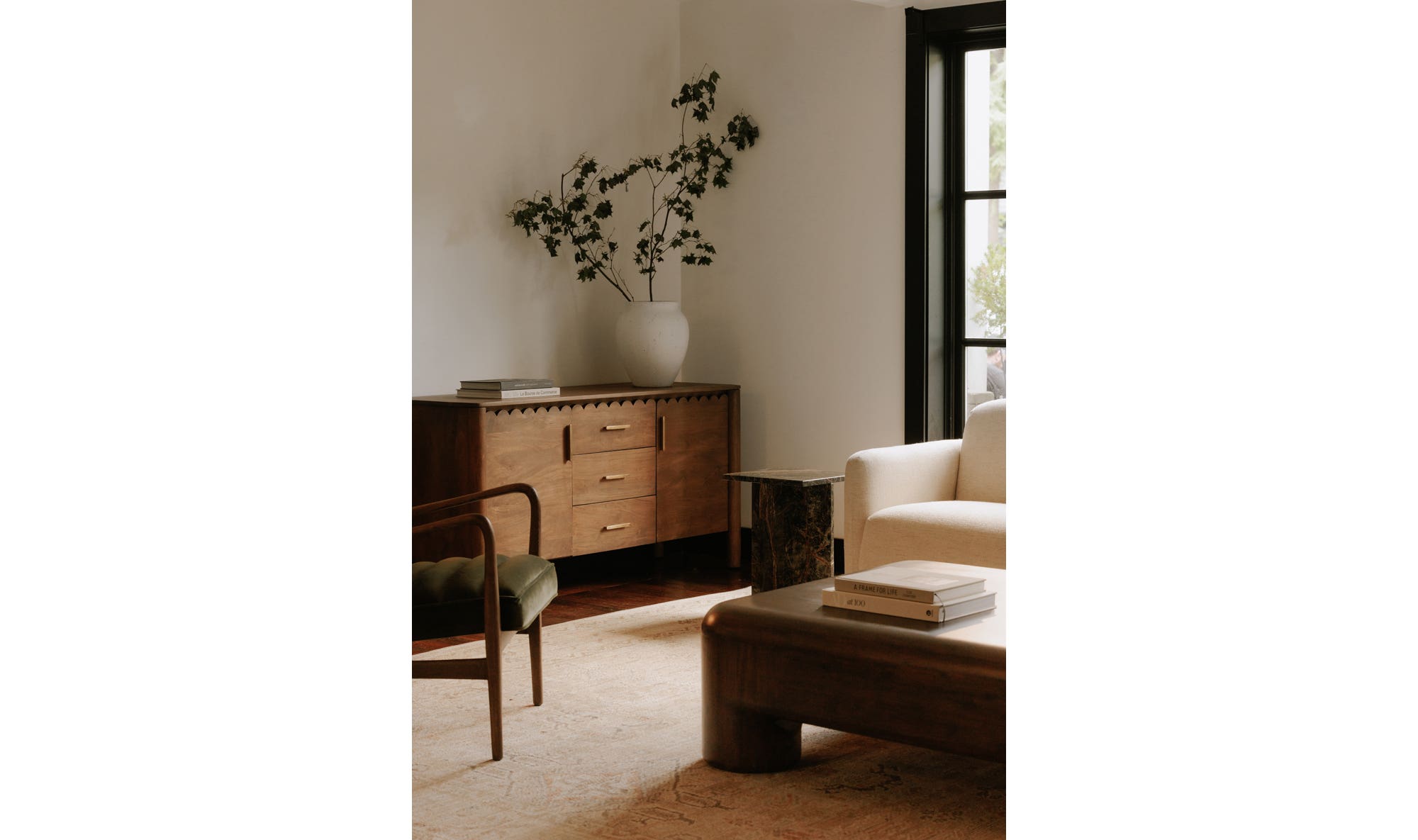 Wiley 3 Drawer Sideboard Vintage Brown by Moe's Home Collection - view 9