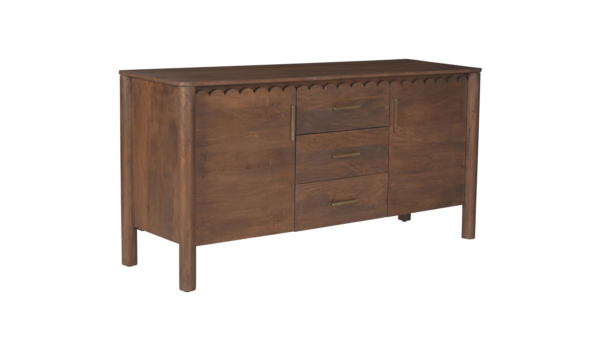 Wiley 3 Drawer Sideboard Vintage Brown by Moe's Home Collection - view 10
